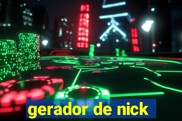 gerador de nick